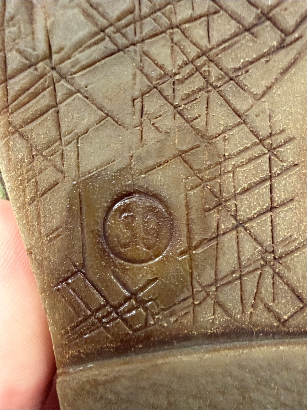 A.S.98 Olive Green Leather Mules with Gold Chain Accent - Picture 7 of 7